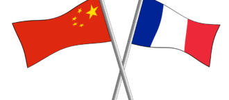 Chinese and french flags