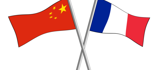 Chinese and french flags