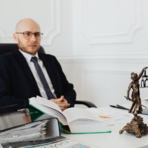Lawyer sitting before a desk