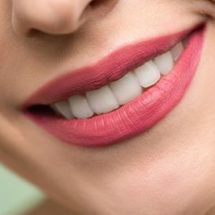 Mouth with lipstick