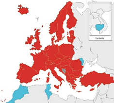 BU - Couverture géographique du brevet européen classique